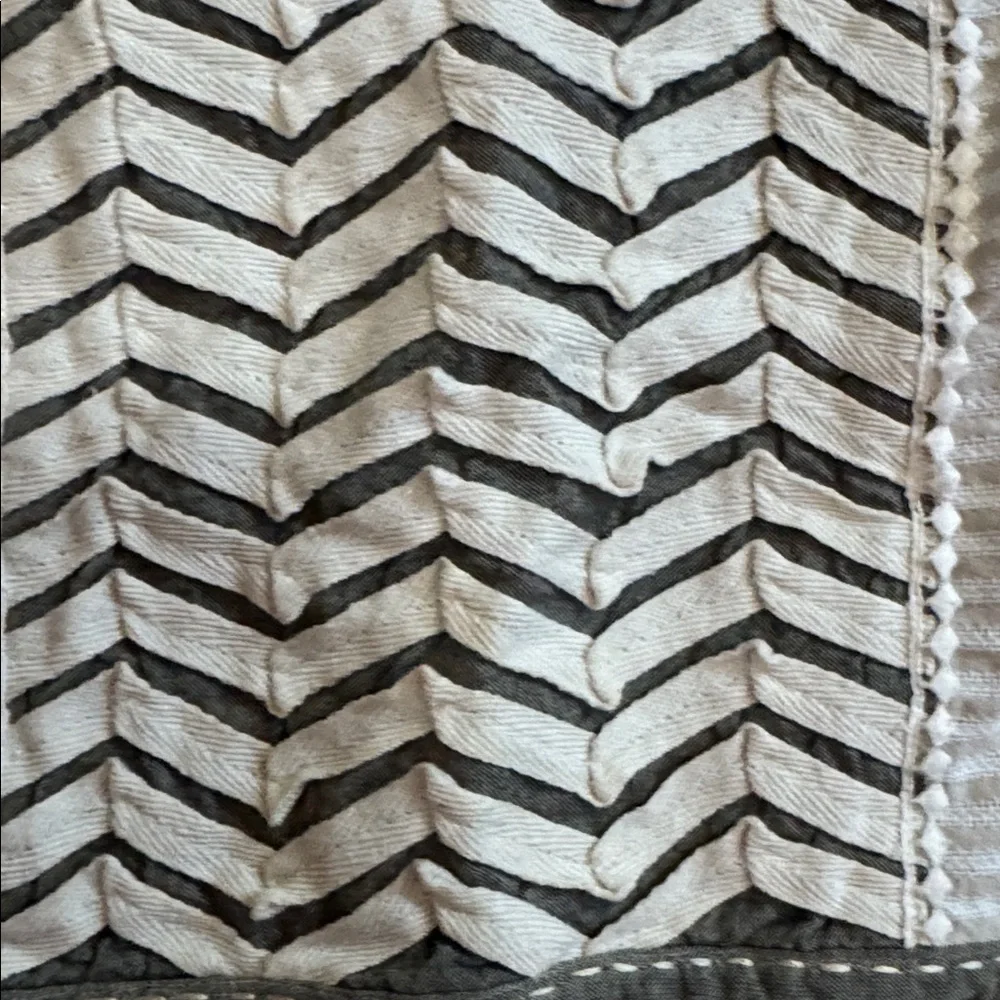 World Market Neutral Chic Striped Cotton Apron for Baking Cooking Kitchen Fun